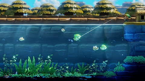 fragment de coeur au stand de pêche Link's Awakening
