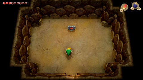 fragment de coeur dans les Dunes de Yarna Link's Awakening