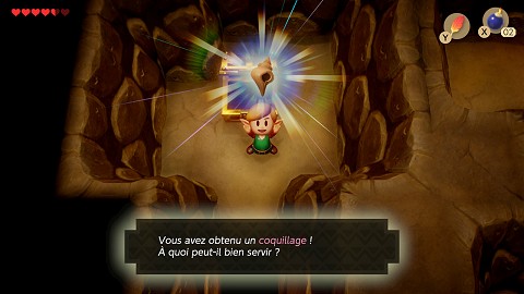 coquillage dans la Prairie Oukoukou Link's Awakening
