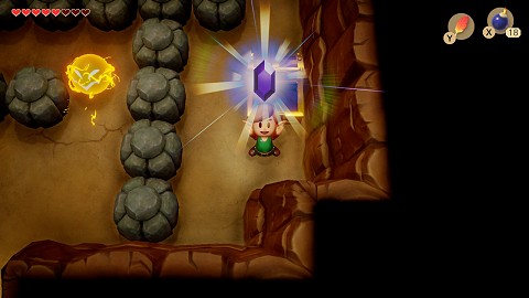rubis dans la Prairie Oukoukou Link's Awakening