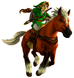 Link et sa fidèle jument dans Ocarina of Time