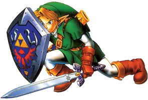 Link et son bouclier Ocarina of Time