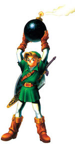 Link avec une bombe Ocarina of Time