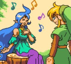 Link sous le charme de Nayru