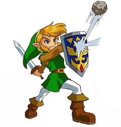 Link brandit son bouclier dans Oracle of Seasons