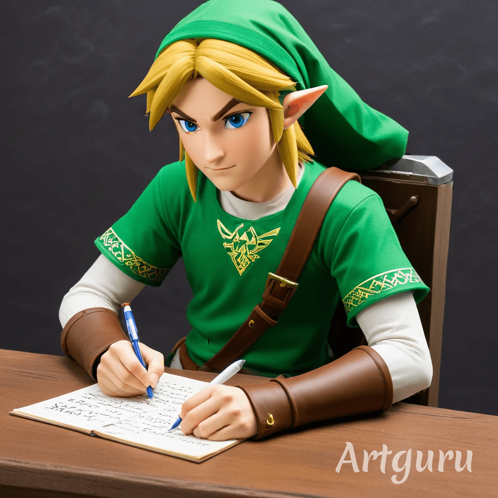 Link qui écrit - image générée par une IA image générée par IA